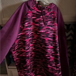 Nike Camo Pink and Black Therma-Fit Hoodie and leggings set